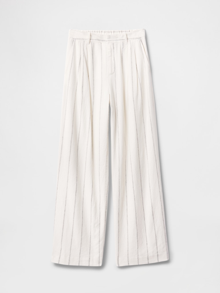 365 High Rise Linen-Blend Trousers