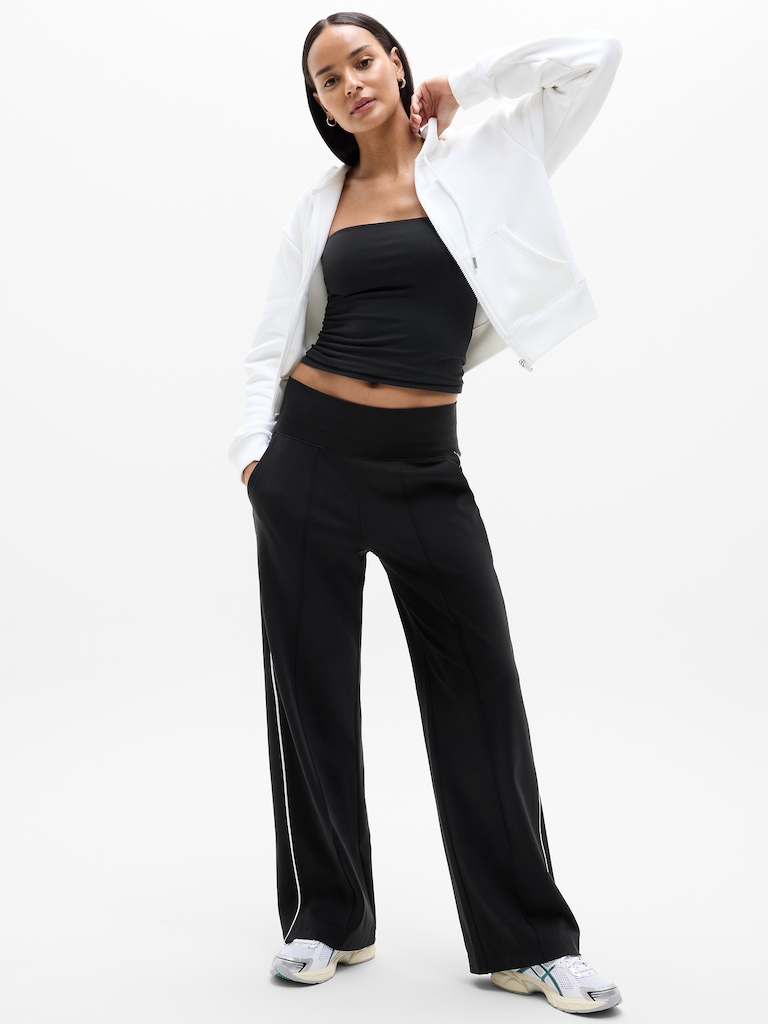 Venice High Rise Track Stripe Wide Leg Pant