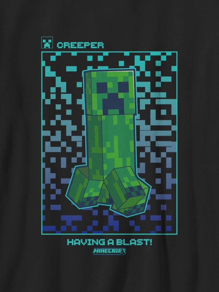 Minecraft Mine Pixel Creep Gender-Neutral Graphic T-Shirt for Kids
