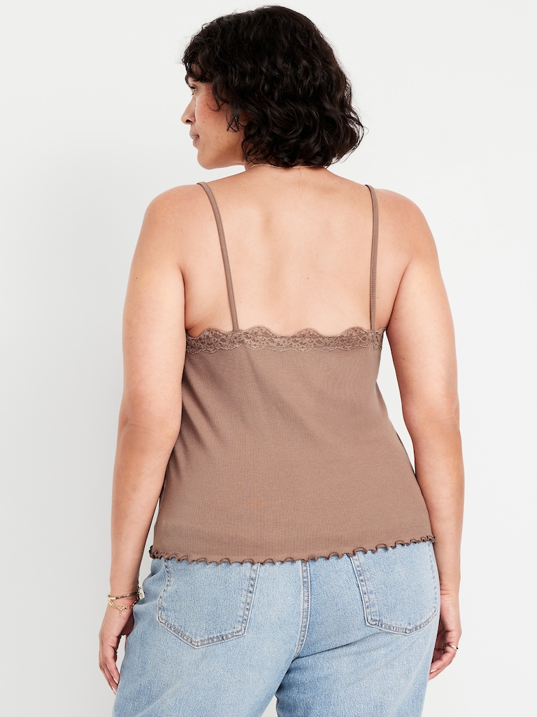Lace-Trim Cami Tank Top