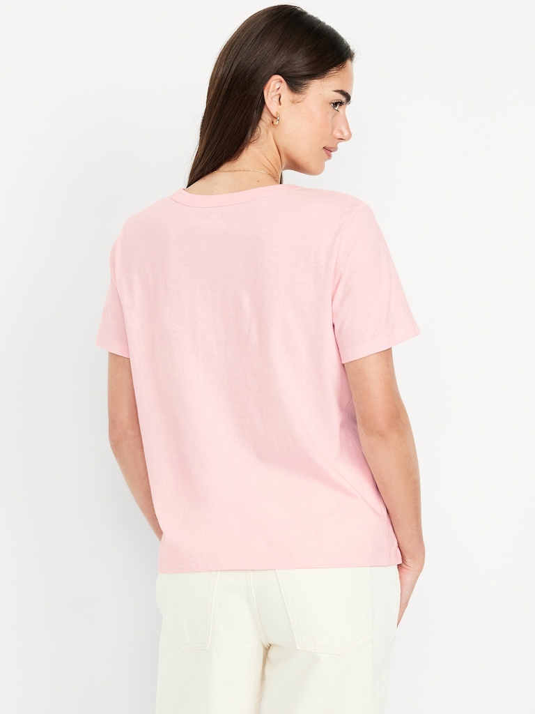 T-shirt passe-partout ras du cou à imprimé