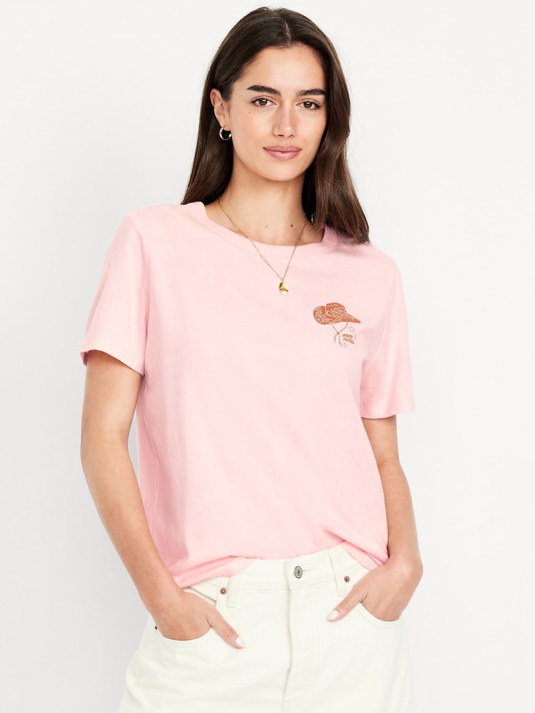 T-shirt passe-partout ras du cou à imprimé