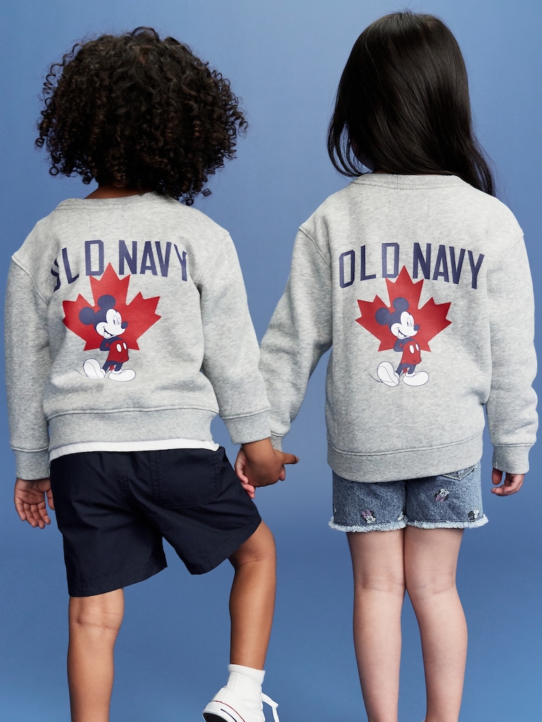 Old Navy x Disney© Mickey Mouse Oversized Unisex Flag Graphic Sweatshirt for Toddler