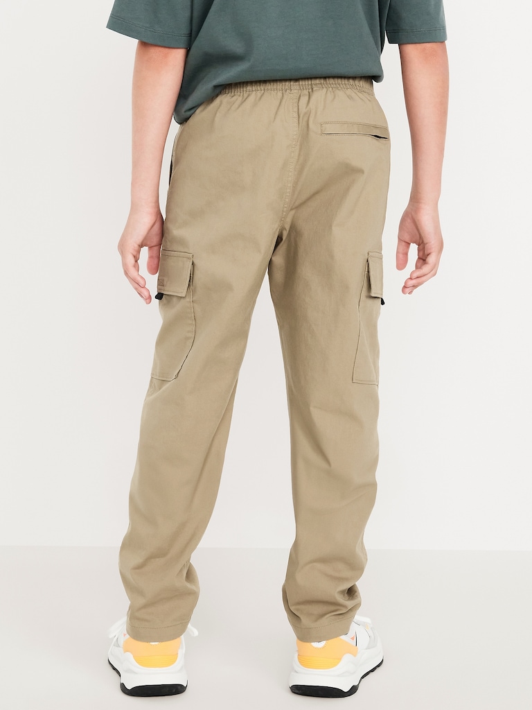 Loose Pull-On Cargo Tech Taper Pants for Boys
