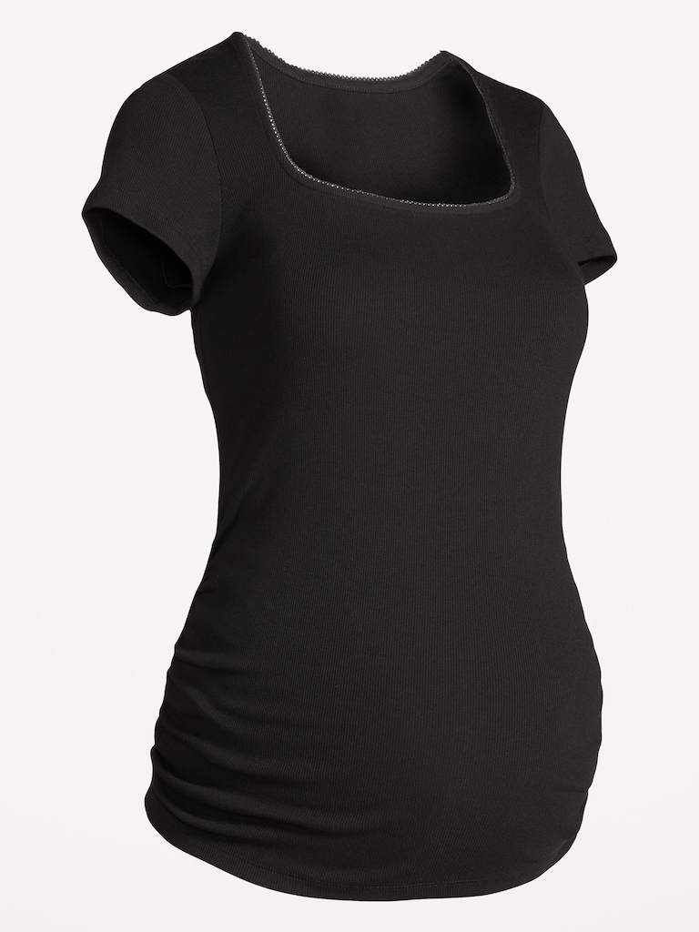 Maternity Trapeze-Neck T-Shirt
