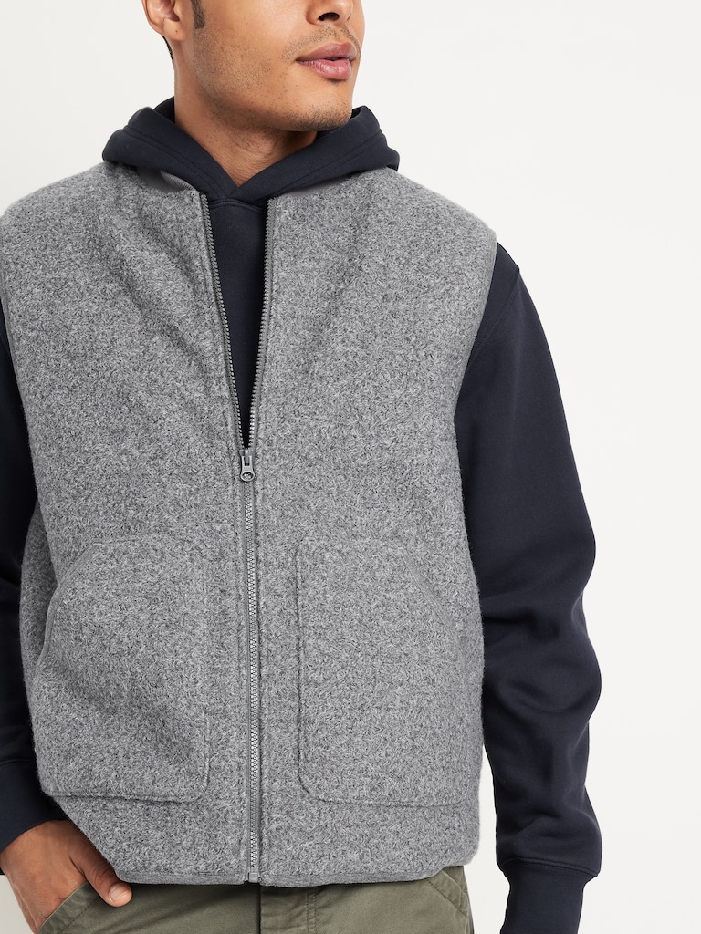 Relaxed Boiled Wool Vest