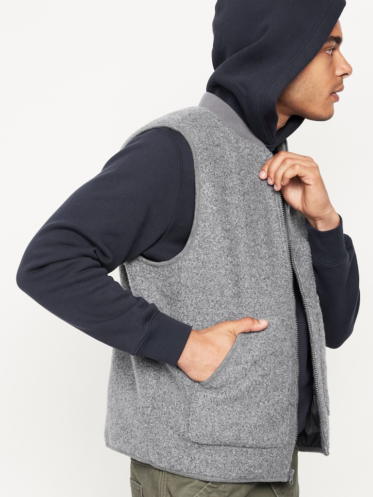 Relaxed Boiled Wool Vest