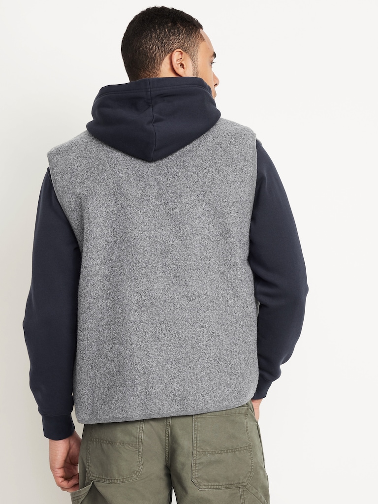 Relaxed Boiled Wool Vest