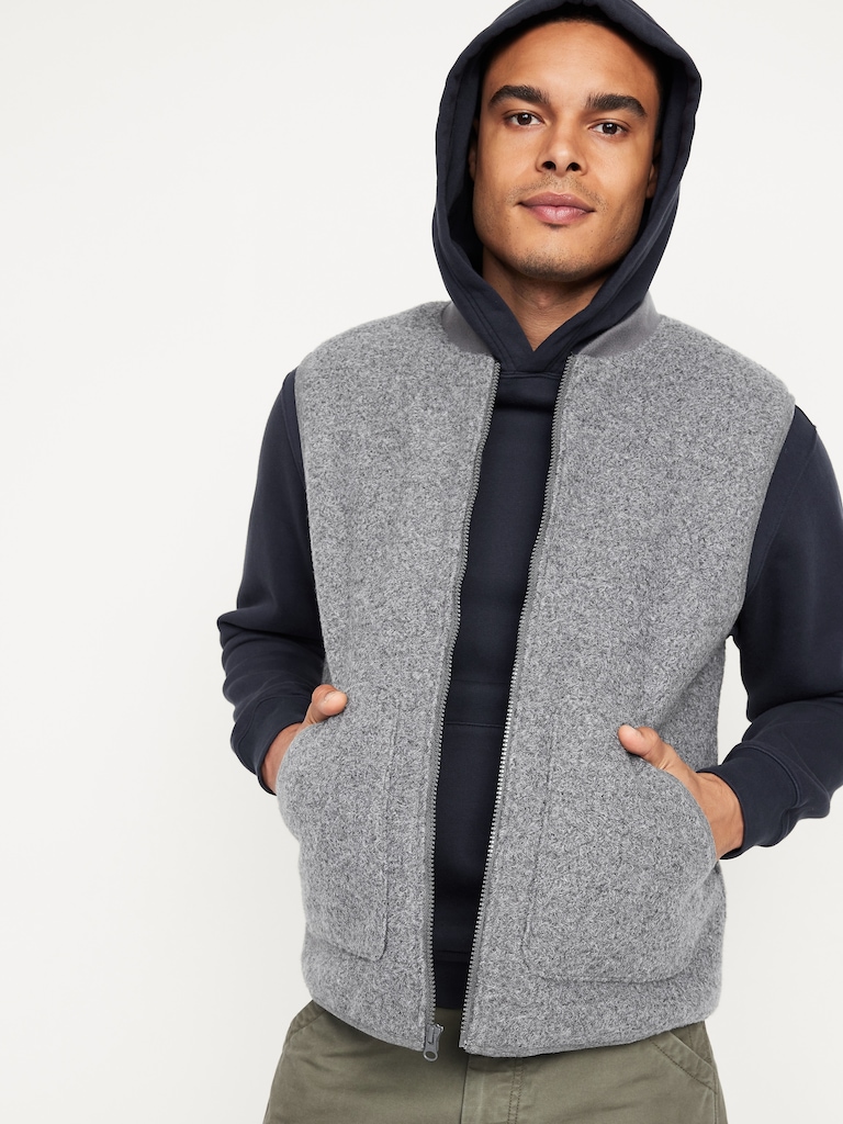 Relaxed Boiled Wool Vest