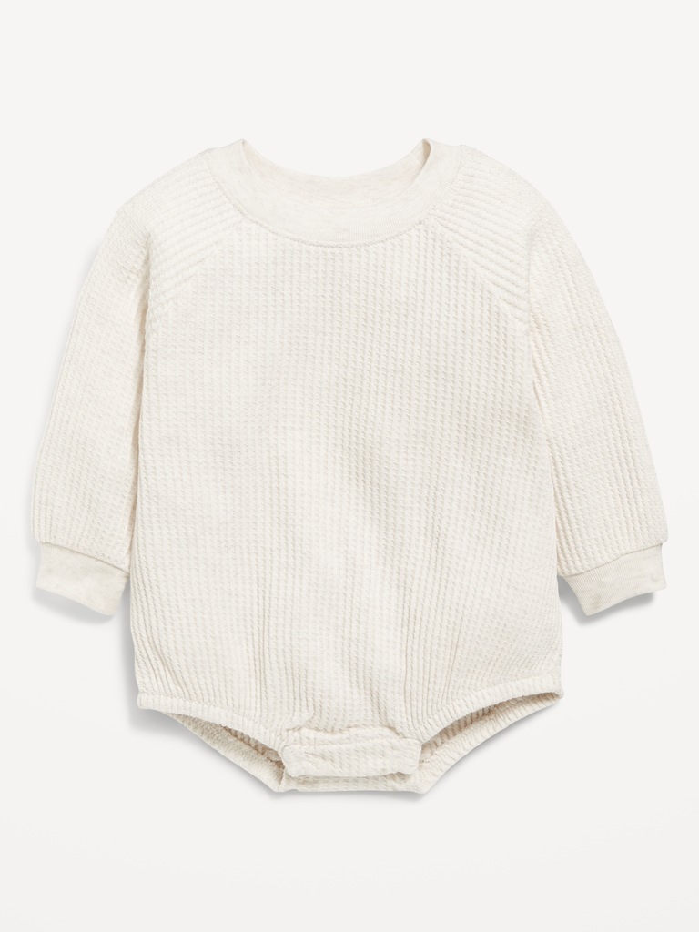 Long-Sleeve Fleece One-Piece Romper for Baby