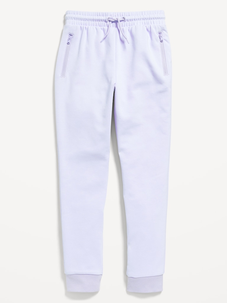 Pantalon de jogging étroit à taille haute en Molleton dynamique pour fille