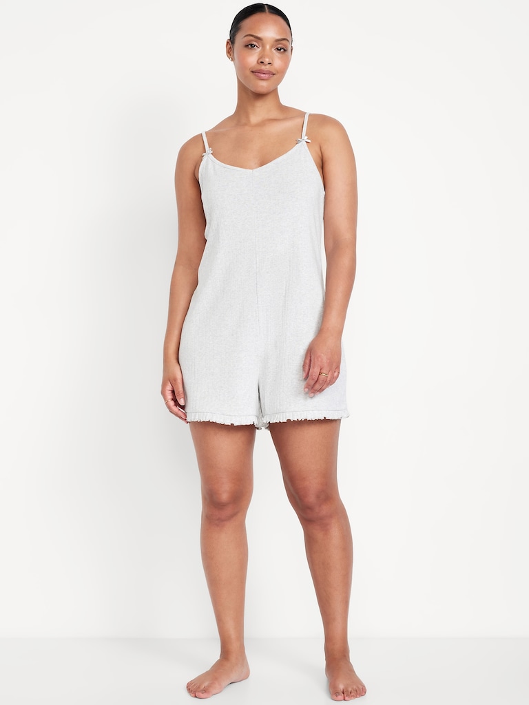 Pointelle Pajama Romper