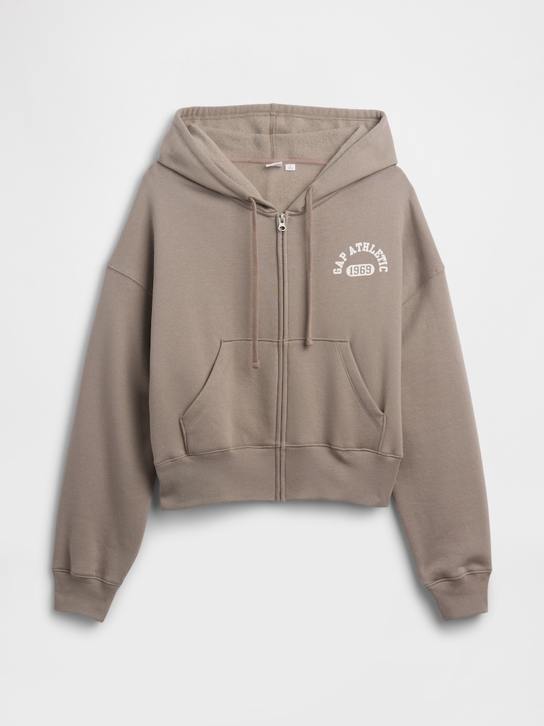 Oversized Gap Graphic Zip Hoodie