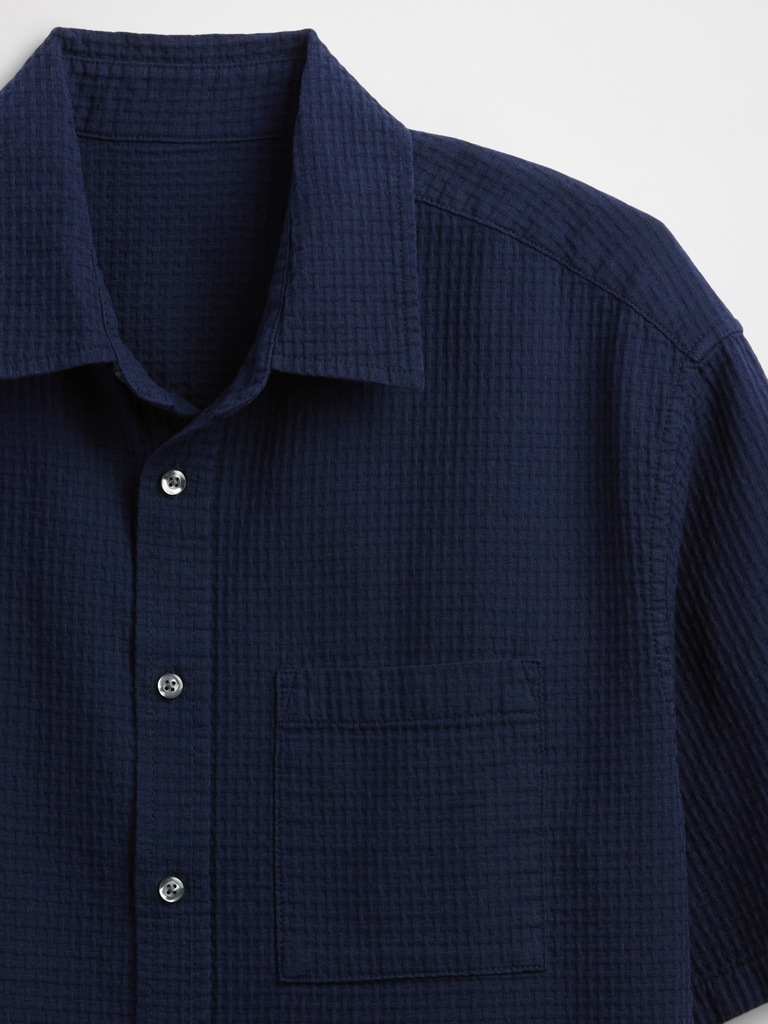 Waffle Shirt in Boxy Fit