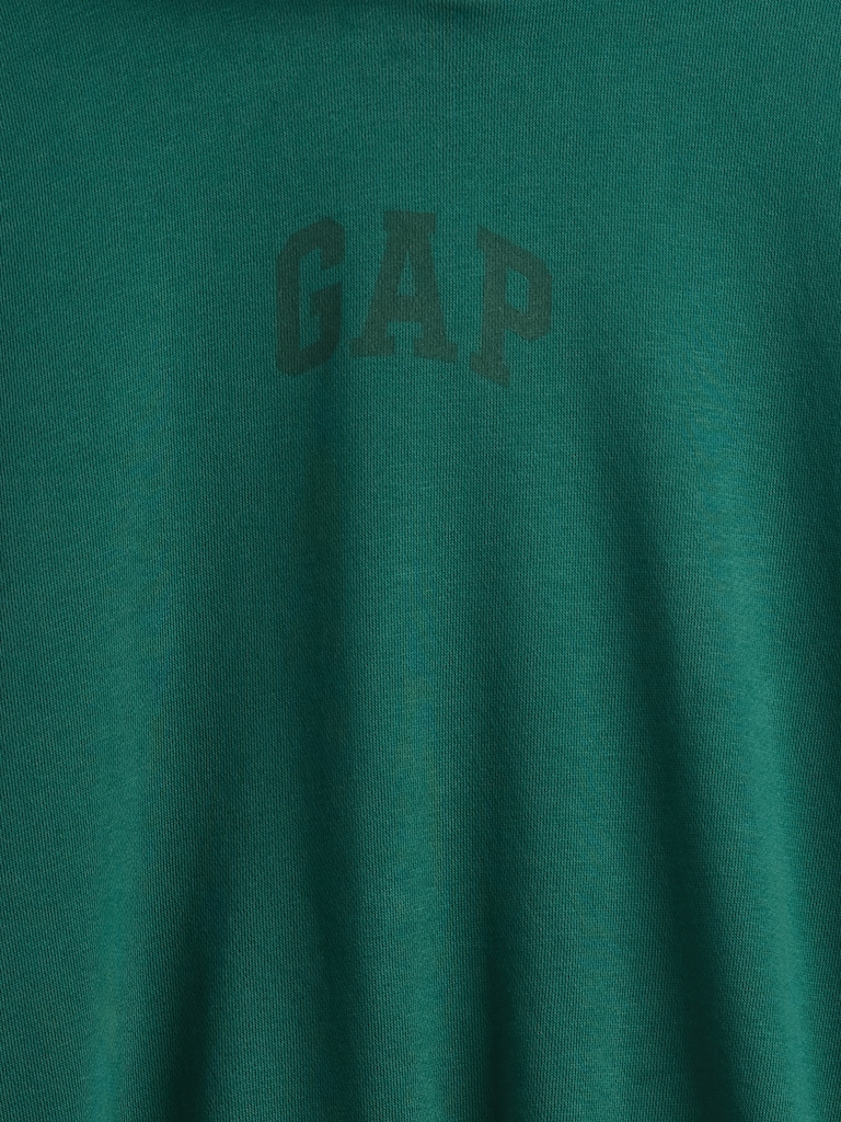 VintageSoft Crop Logo Hoodie