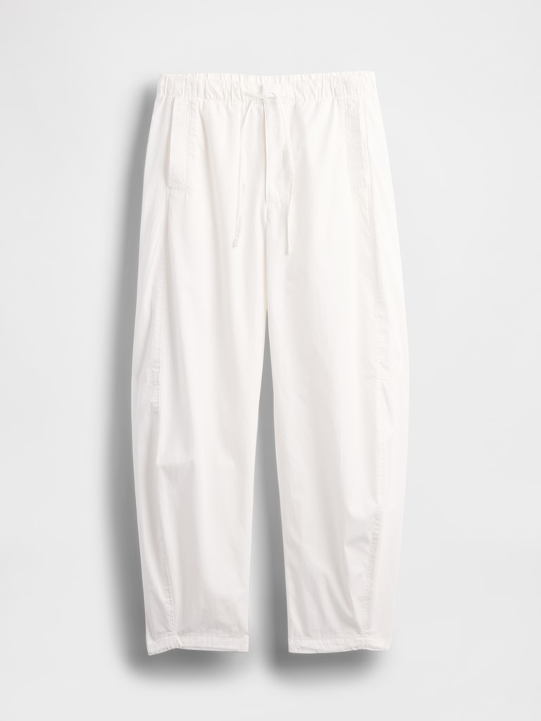 Mid Rise Barrel Parachute Pants
