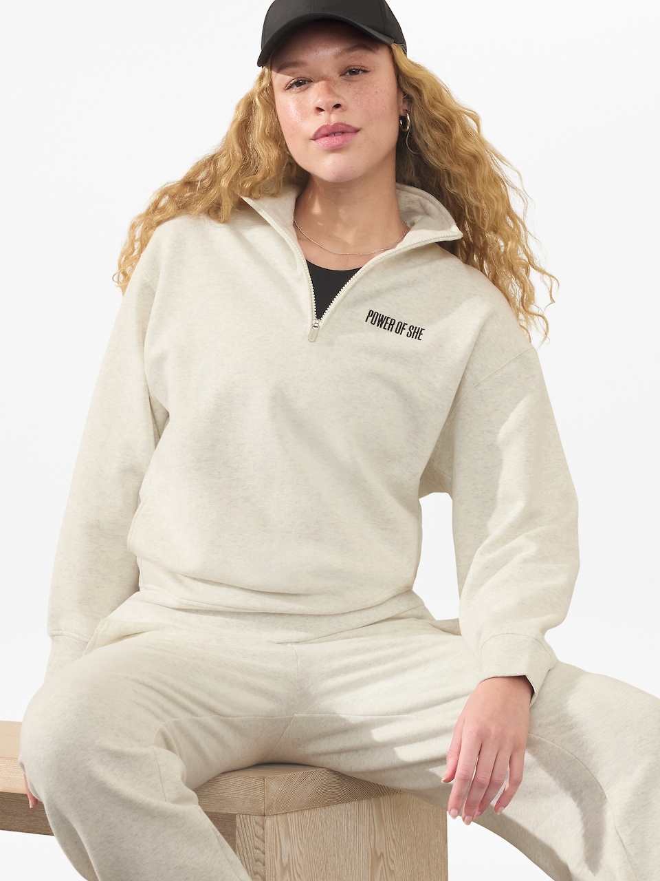 Power of She 1/4 Zip Sweatshirt