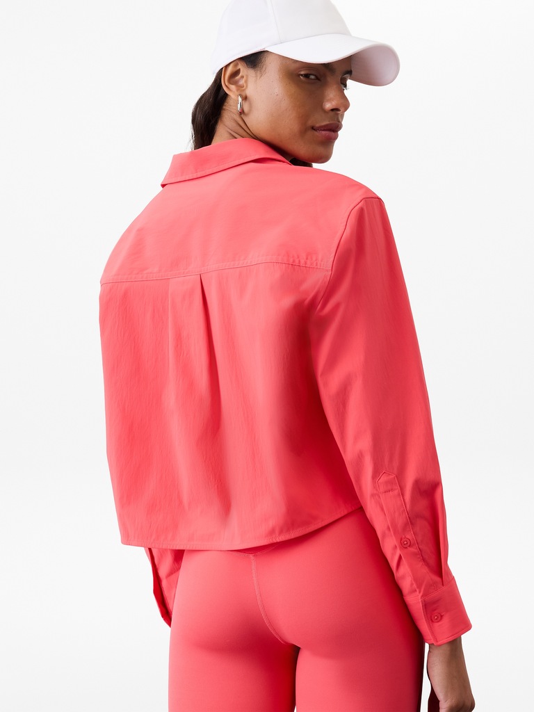 Midday Cropped Poplin Shirt