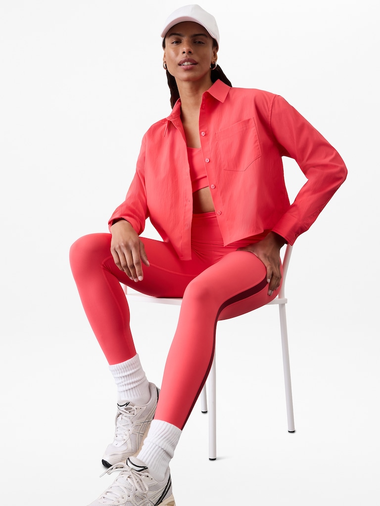 Midday Cropped Poplin Shirt