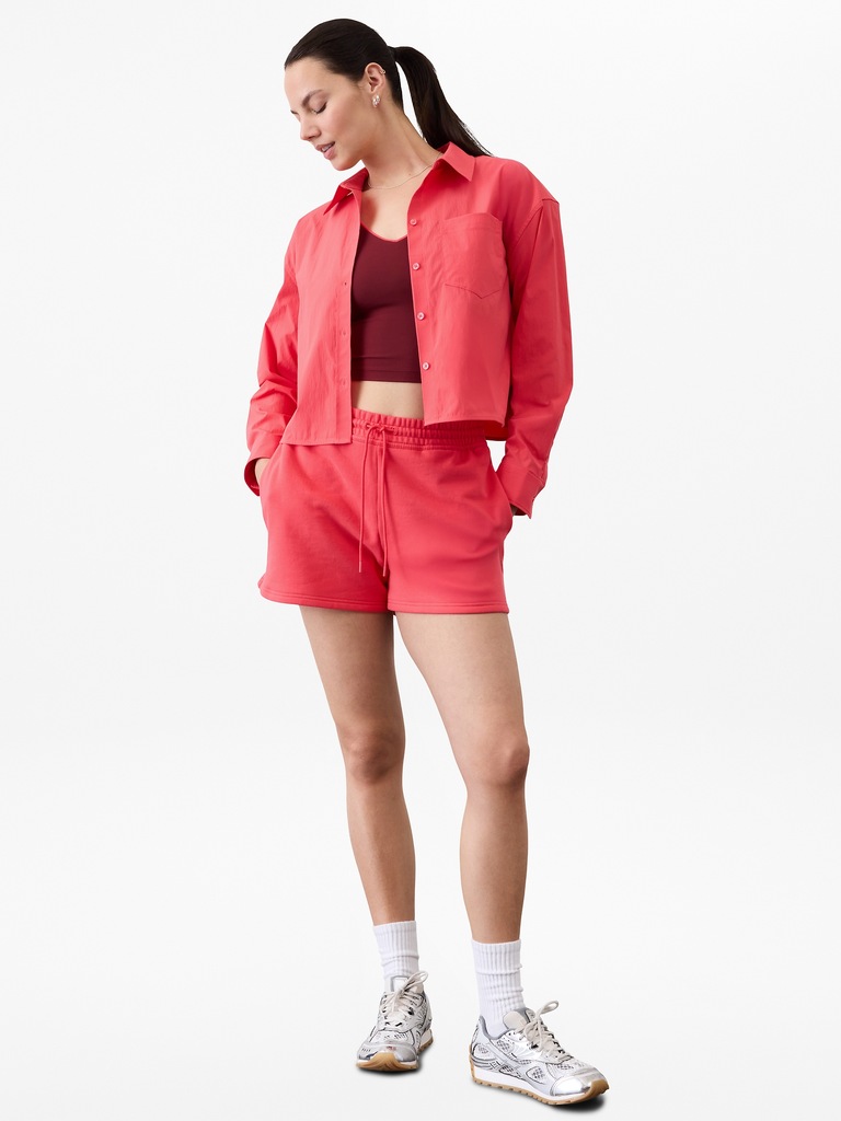 Midday Cropped Poplin Shirt