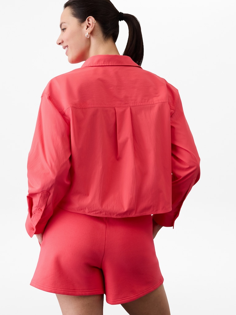 Midday Cropped Poplin Shirt