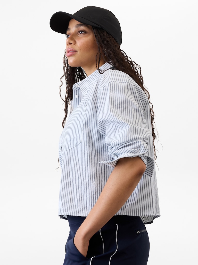 Midday Cropped Poplin Shirt