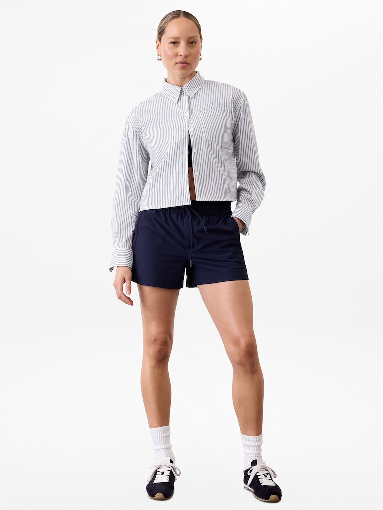 Midday Cropped Poplin Shirt