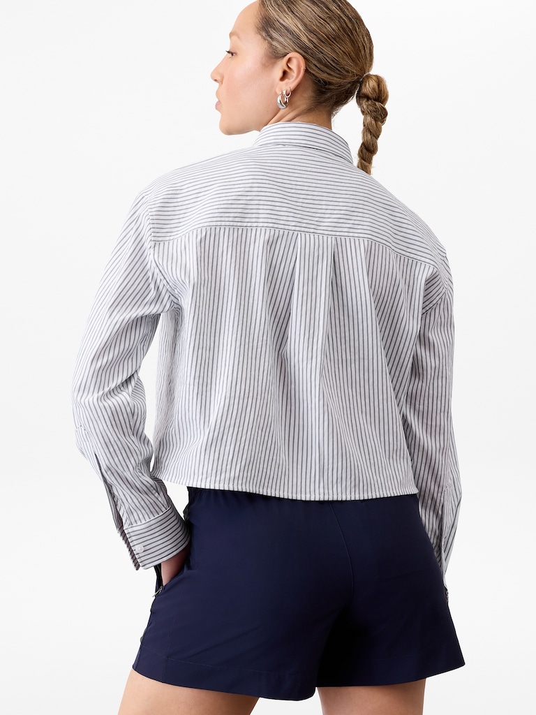 Midday Cropped Poplin Shirt