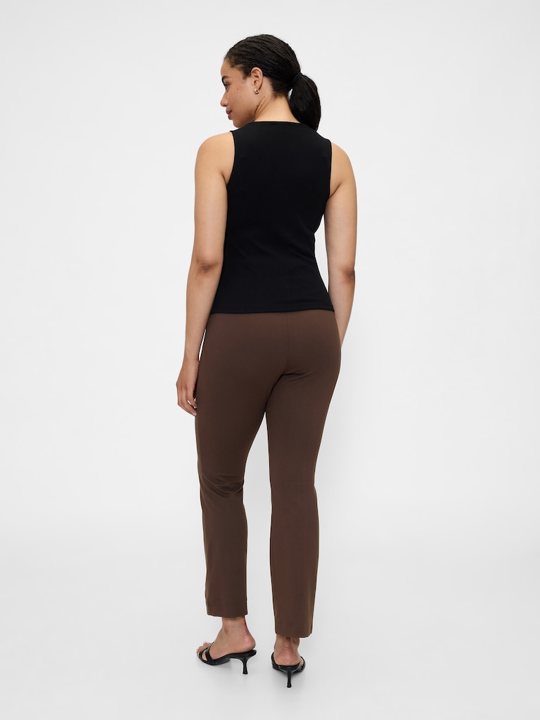 High Rise Ponte Flare Crop Pants