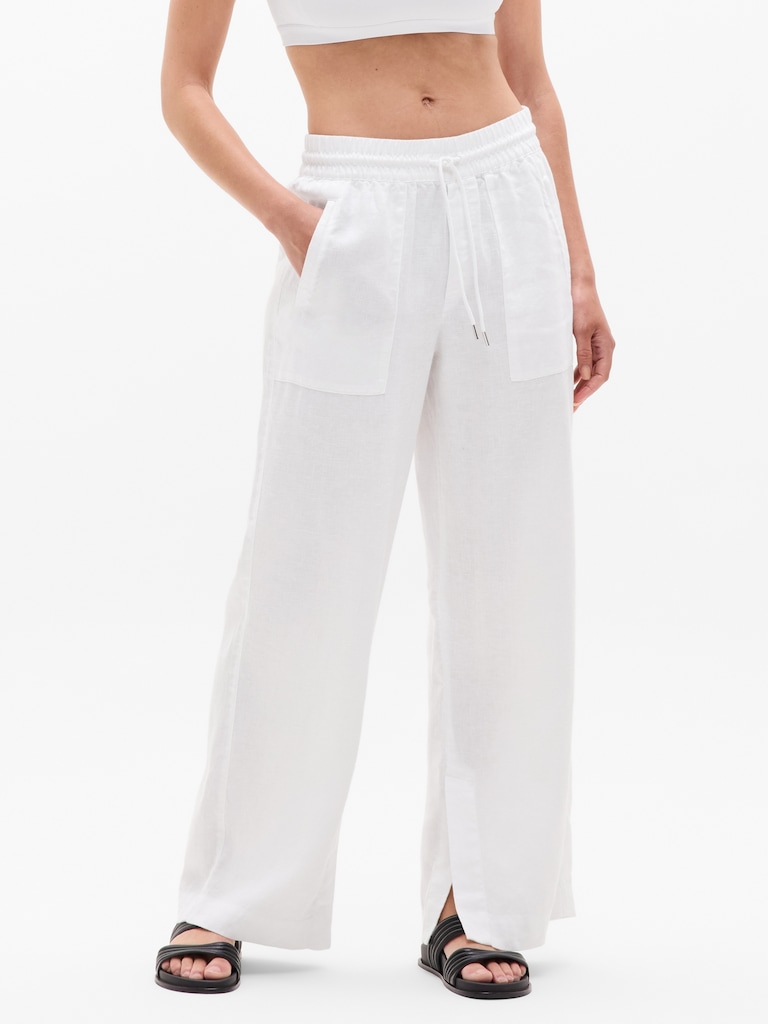 Retreat Linen High Rise Wide Leg Pant
