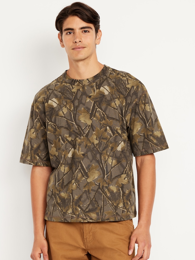 Garment-Dyed Cropped T-Shirt