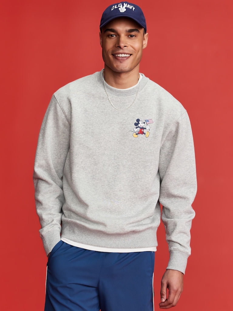 Old Navy x Disney© Mickey Mouse Oversized Flag Logo-Graphic Sweatshirt