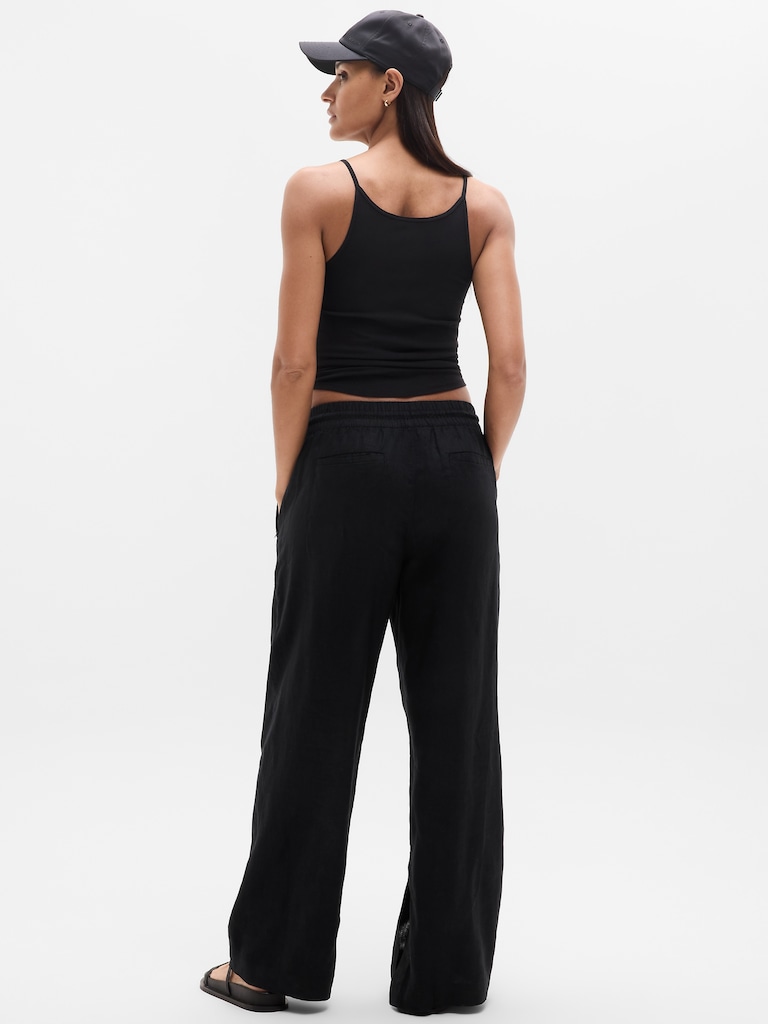 Retreat Linen High Rise Wide Leg Pant