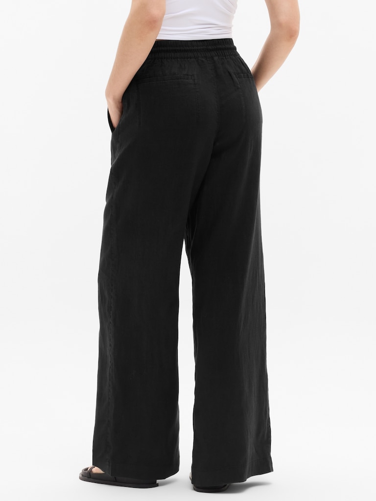 Retreat Linen High Rise Wide Leg Pant