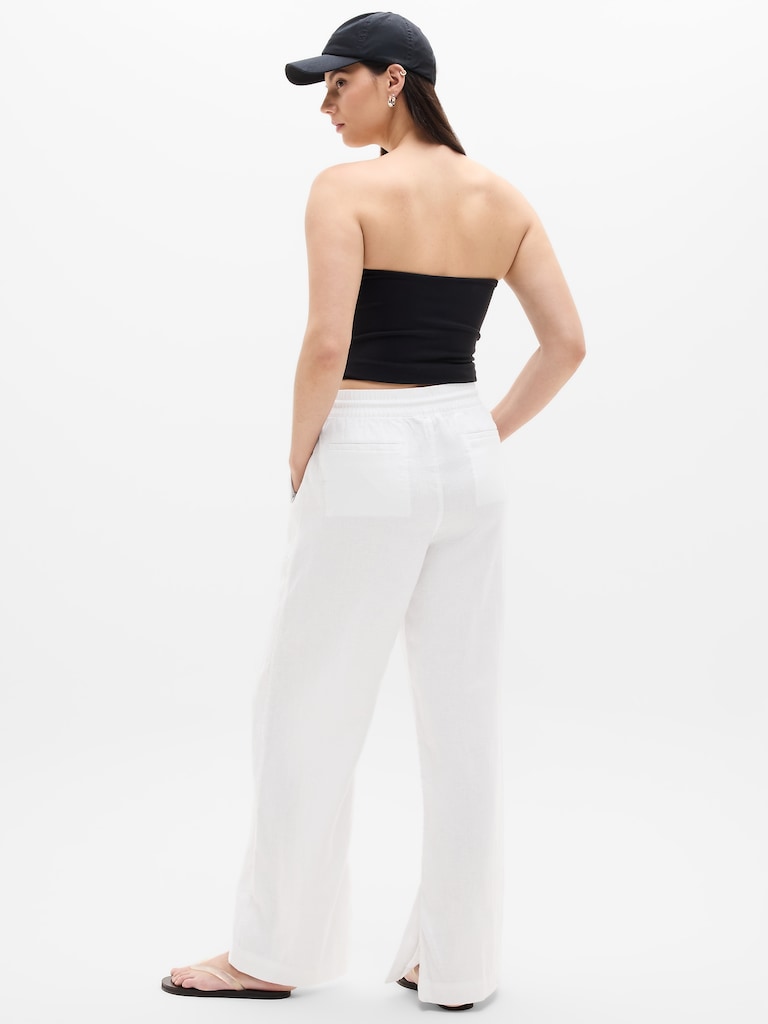 Retreat Linen High Rise Wide Leg Pant