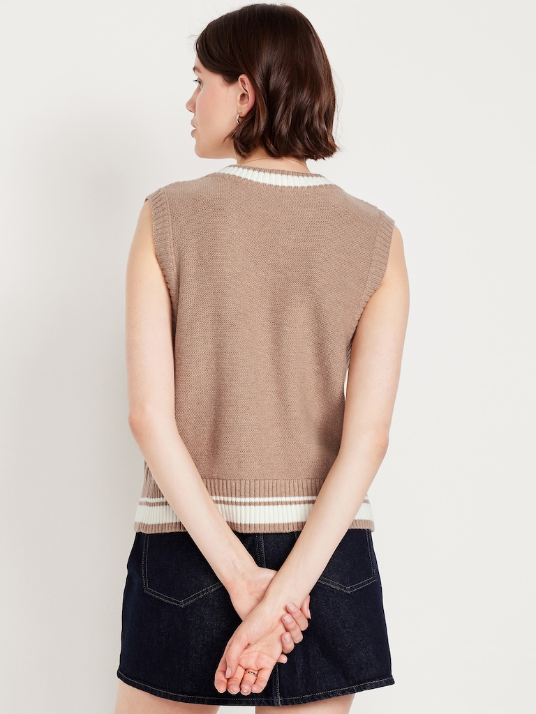 Wool-Blend Cable-Knit Vest