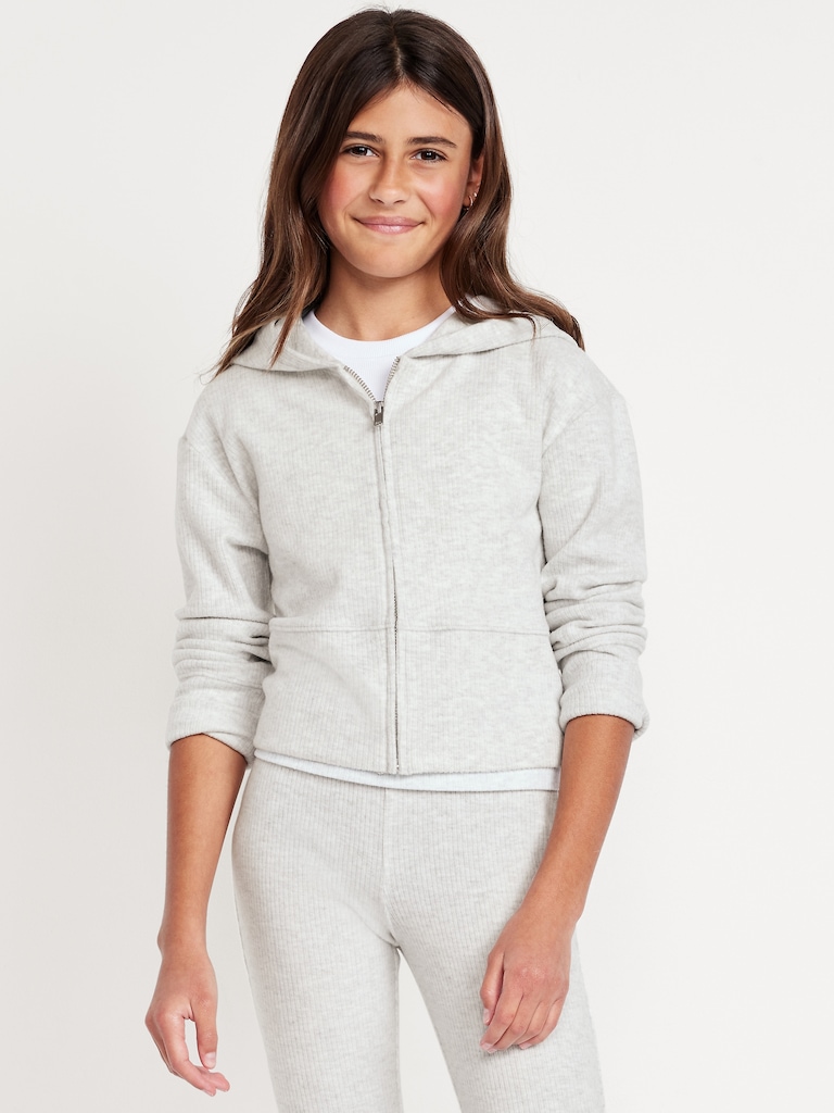 CozePlush 2-Way-Zip Hoodie for Girls