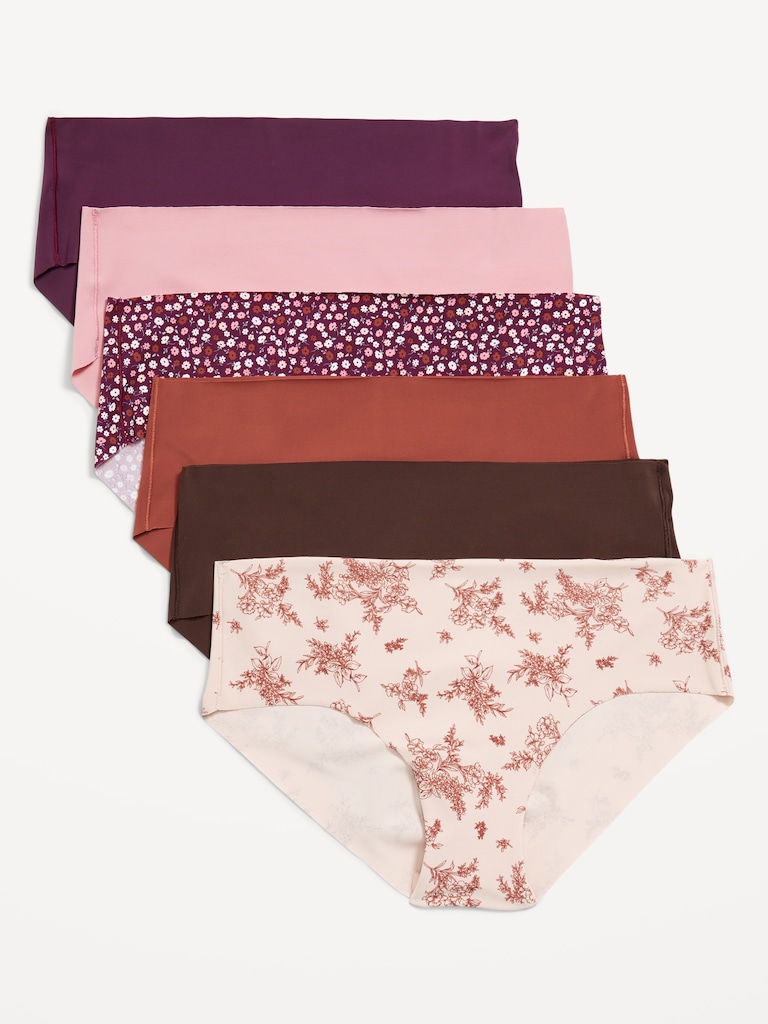Low-Rise No-Show Hipster Underwear 6-Pack