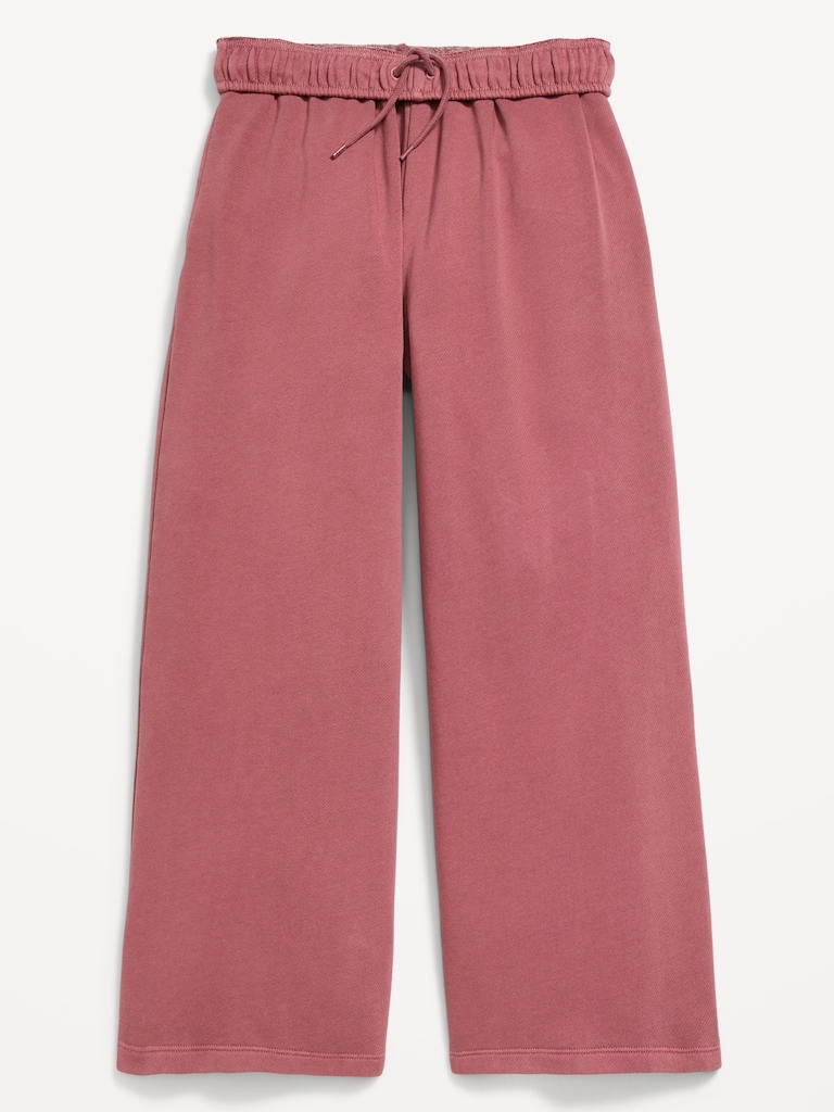 Baggy Fleece Straight-Leg Sweatpants for Girls