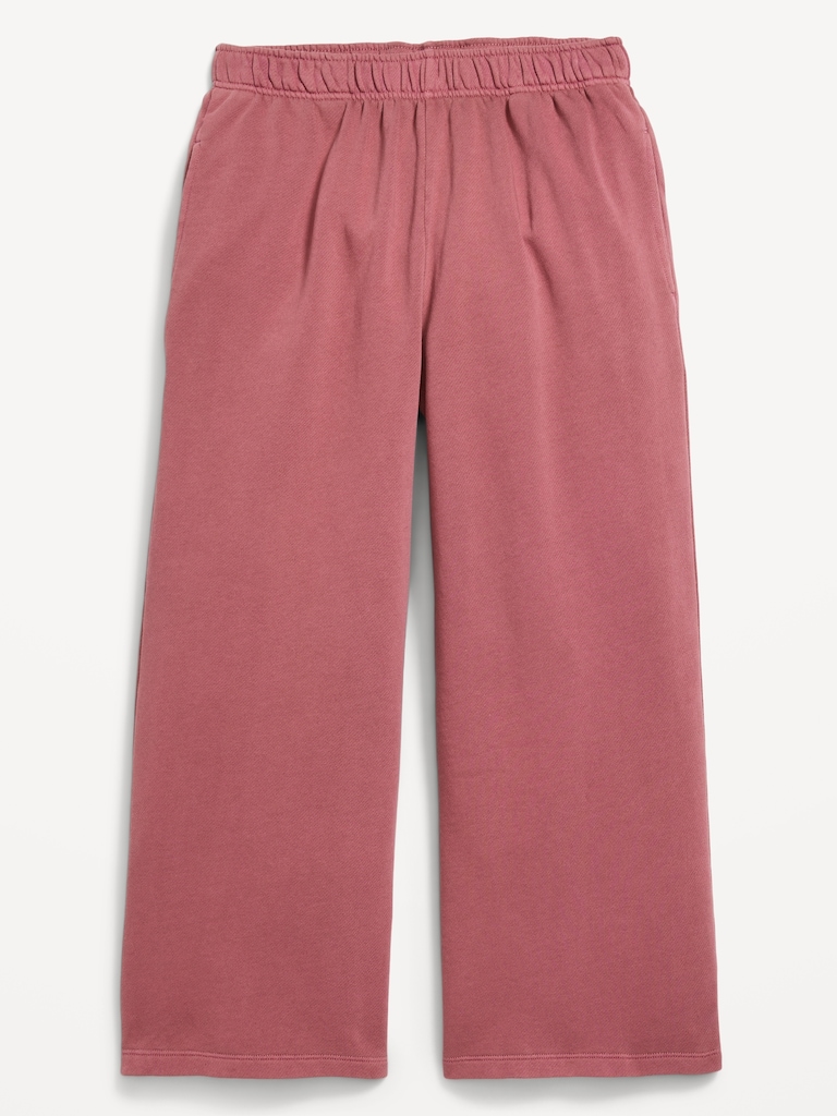 Baggy Fleece Straight-Leg Sweatpants for Girls