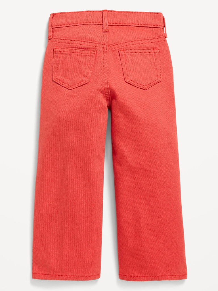 High-Waisted Baggy Wide-Leg Jeans for Toddler Girls