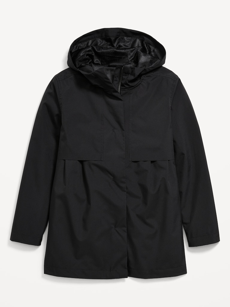 Water-Resistant Hooded Jacket for Girls