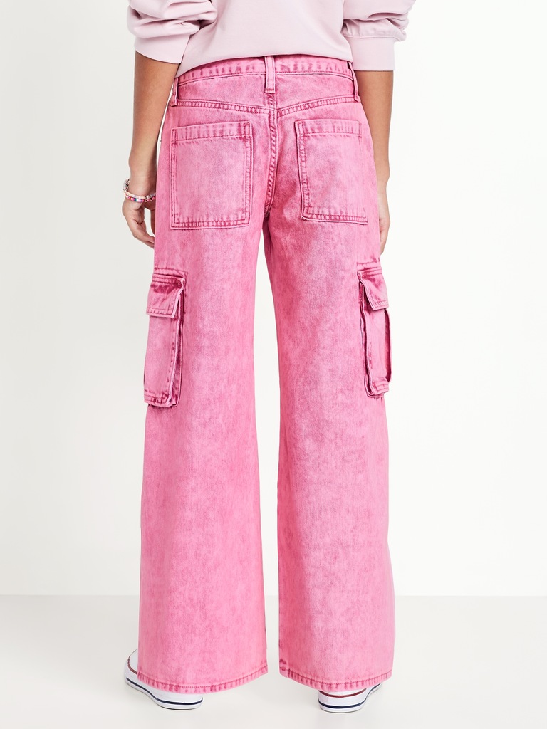 Super Baggy Wide-Leg Cargo Jeans for Girls
