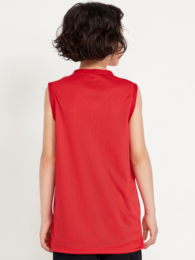 Mesh Graphic Basketball Tank Top for Boys
