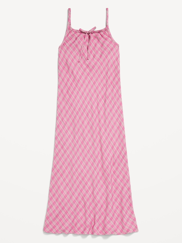 Printed Sleeveless Fit and Flare Maxi Dress for Girls