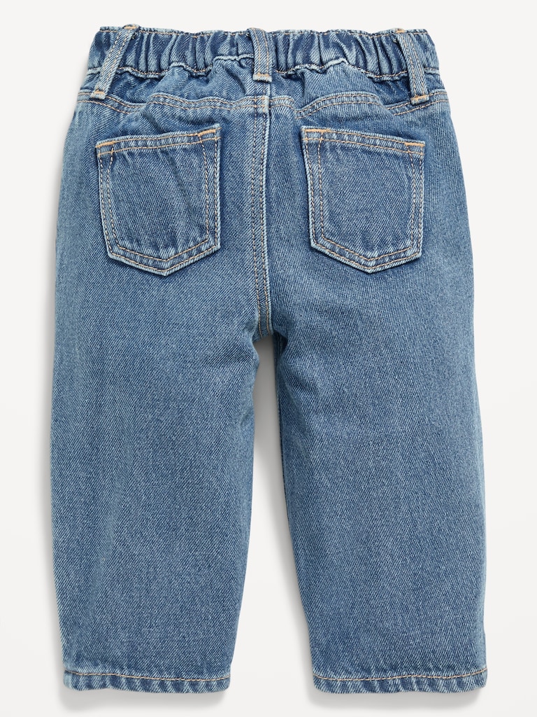 Drawstring Barrel-Leg Jeans for Baby