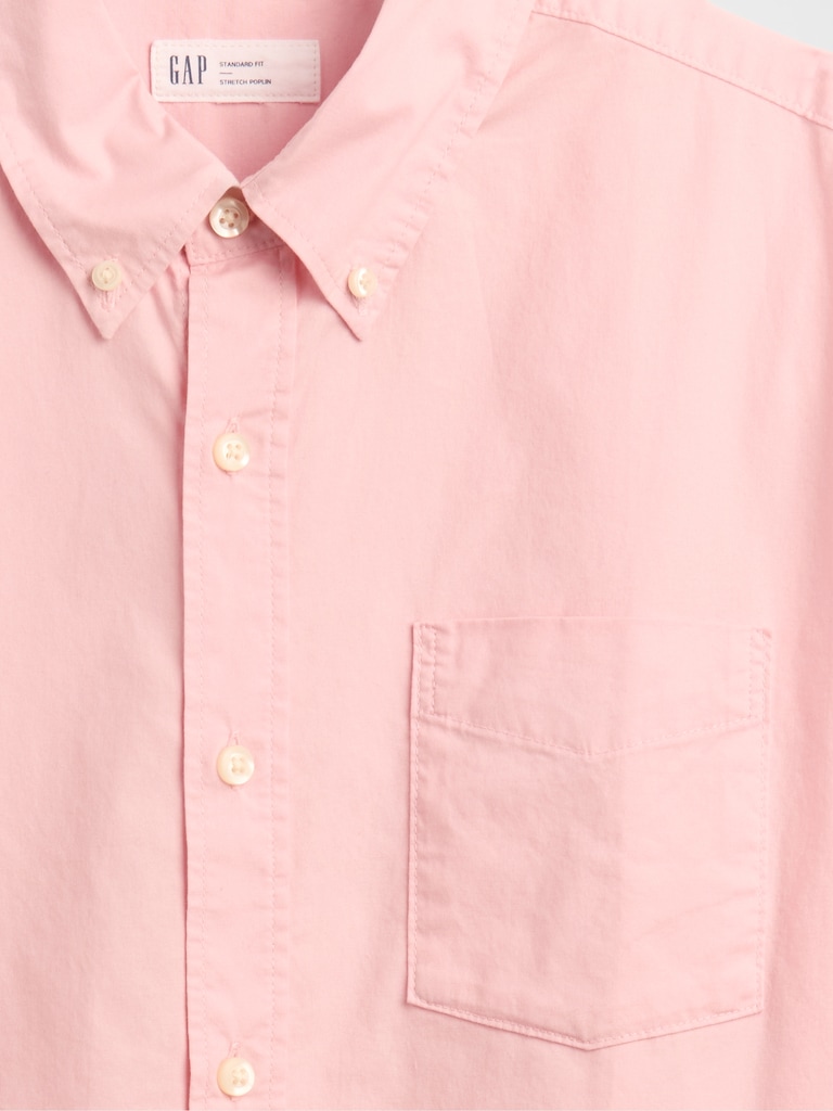 Stretch Poplin Shirt in Standard Fit