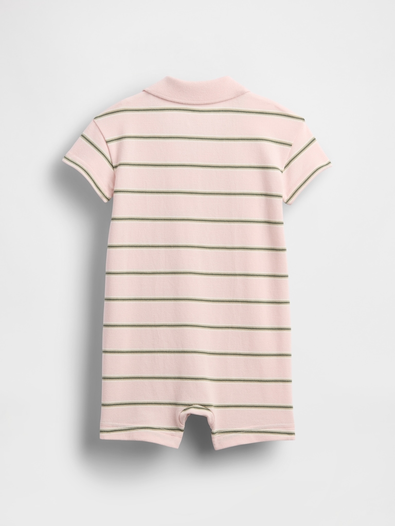 Baby Pique Polo Shorty One-Piece