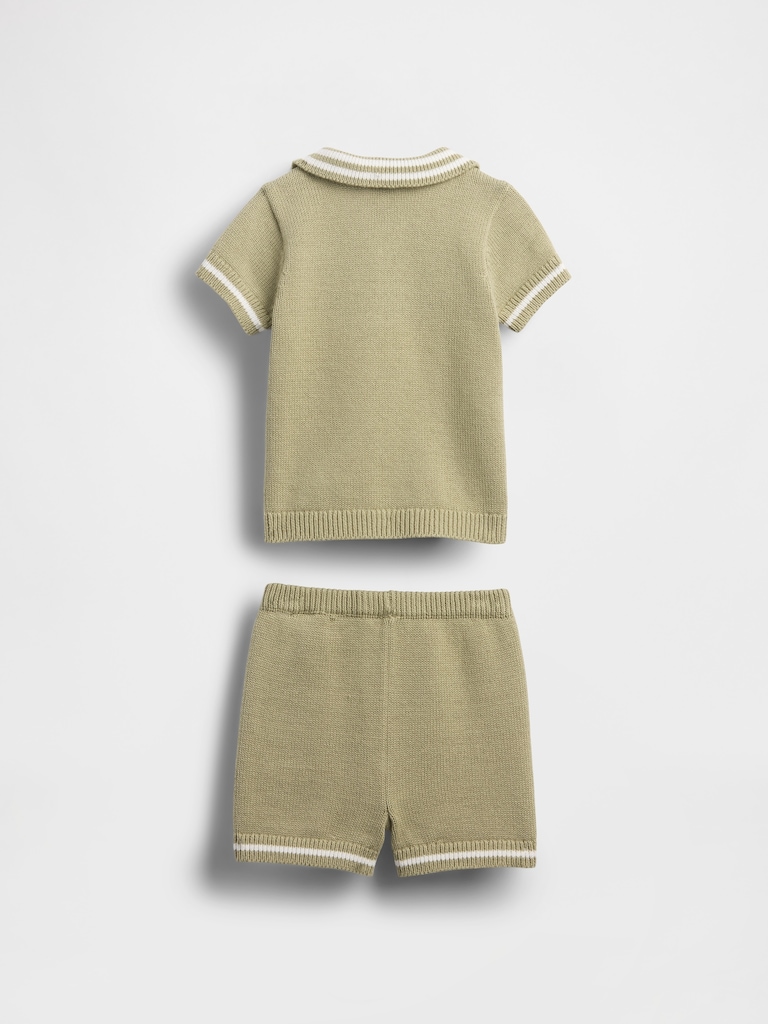 Baby Polo Sweater Outfit Set