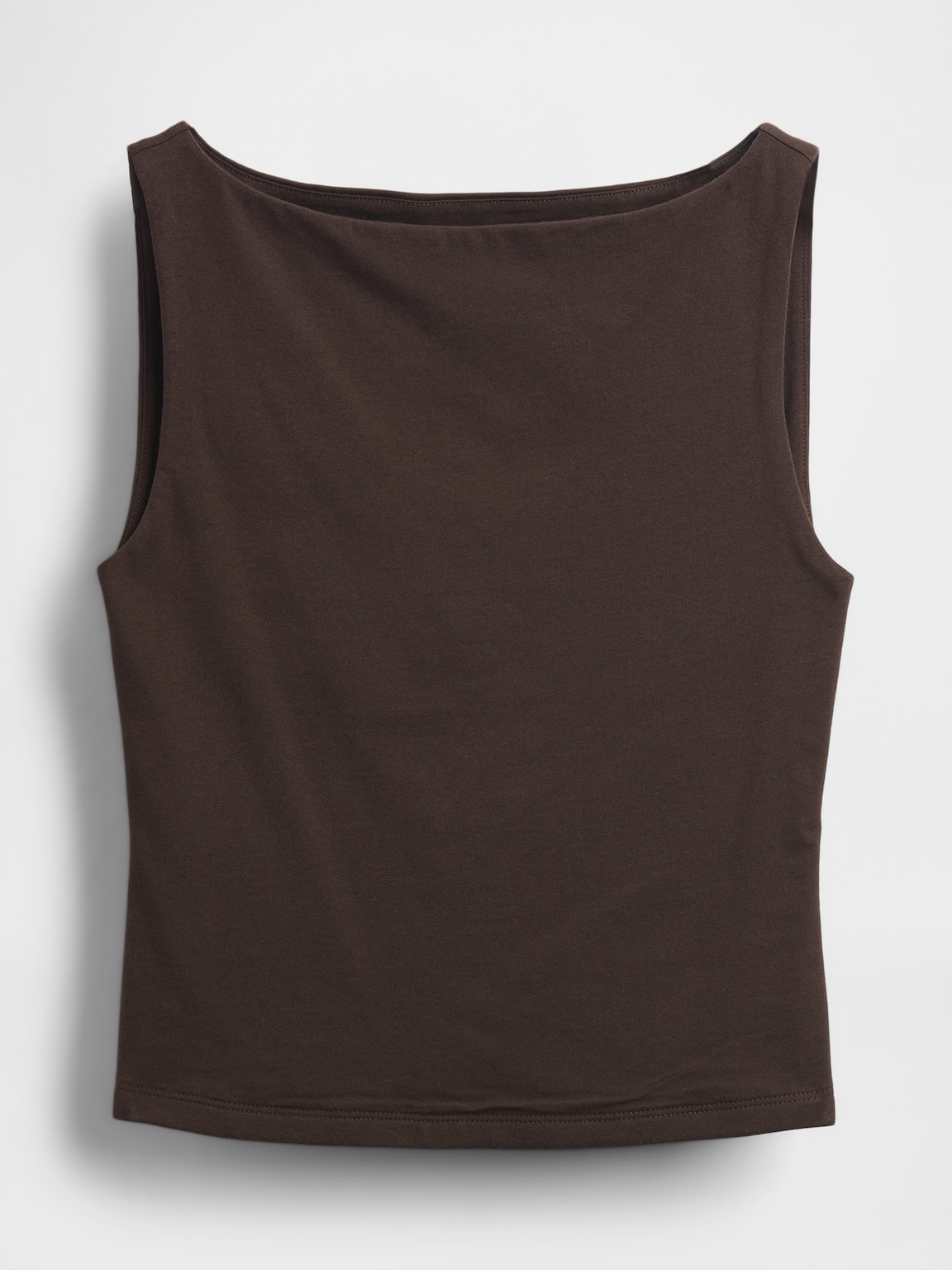 CloseKnit Jersey Boatneck Crop Tank Top